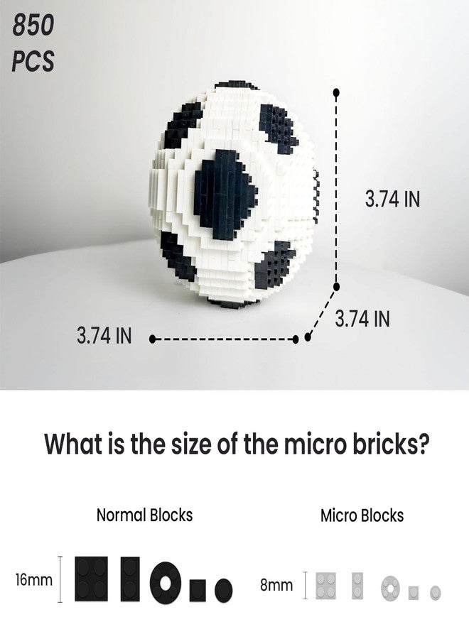 Vziimo Soccer Building Set for Adults, Soccer Gifts for Kids, Balck & White Ball Décor Model Kit, STEM Toys for Sports Game Fans Age 14+ (850 Pieces) - Image 2